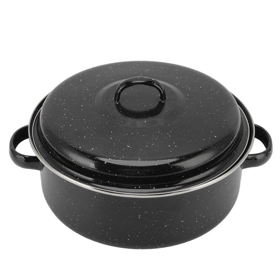 Tebru Nonstick Stainless Steel Roasting Pan for Barbecue Iron Cover