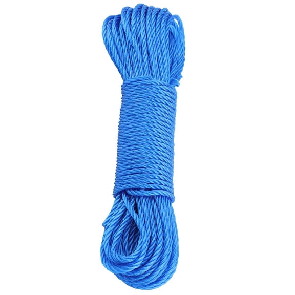 Tebru Nylon Rope, 20m Nylon Rope Lines Cord Clothesline Garden Camping Outdoors, 20m Nylon Rope