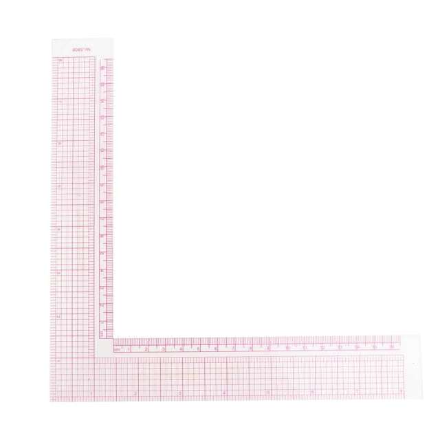 Tebru Plastic L-Square Shape Ruler, French Curve Sewing Measure, 8.5 ...
