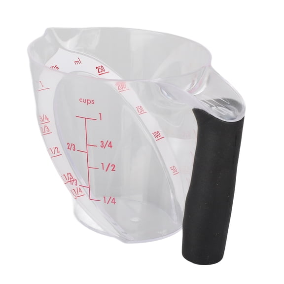 Tebru Plastic Measuring Cup,Measuring Cup Heat  Angled Plastic Measuring Mug with Handle for Drinking Baking Cooking Pouring Liquid 250ml,Measuring Cup