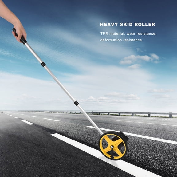 Tebru Portable Measuring Wheel 0~9999.9m Distance Measuring Roller for Multiple Purpose,Measurer Wheel,Measuring Wheel