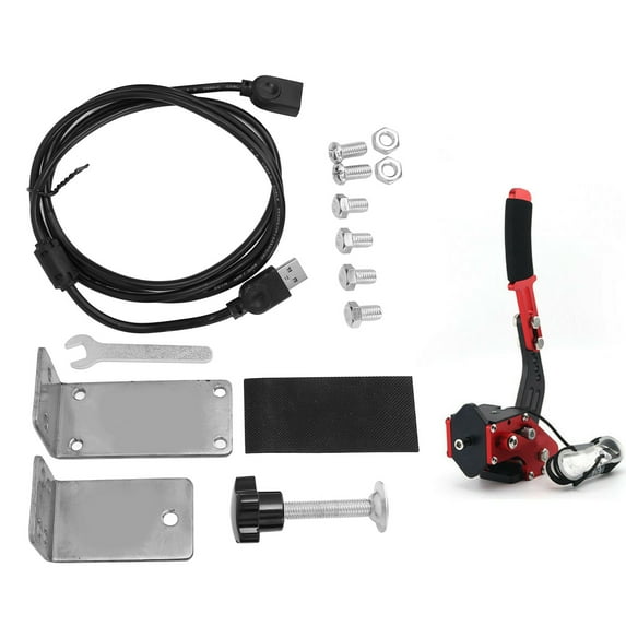Tebru Racing Games Handbrake Mount,PC Game Accessories,64Bit USB Handbrake Mounting Bracket For PC System Replacement For G27 G25 G29 T500 T300