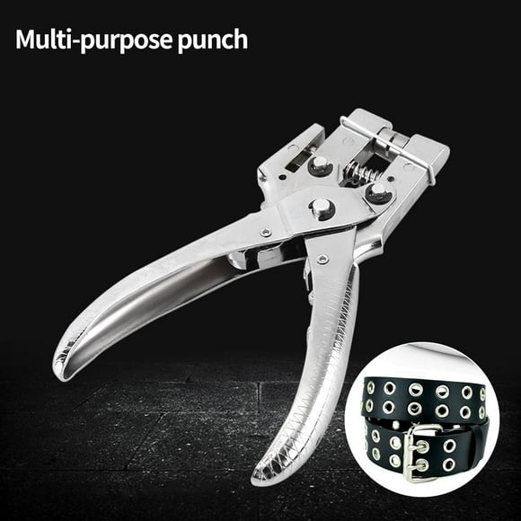 Tebru Rivet Setter Punch Pliers Belt Holes Eyelet Setting Tool with 100pcs Easy Press Hollow Grommets,Rivet Punch,Eyelet Setting Pliers