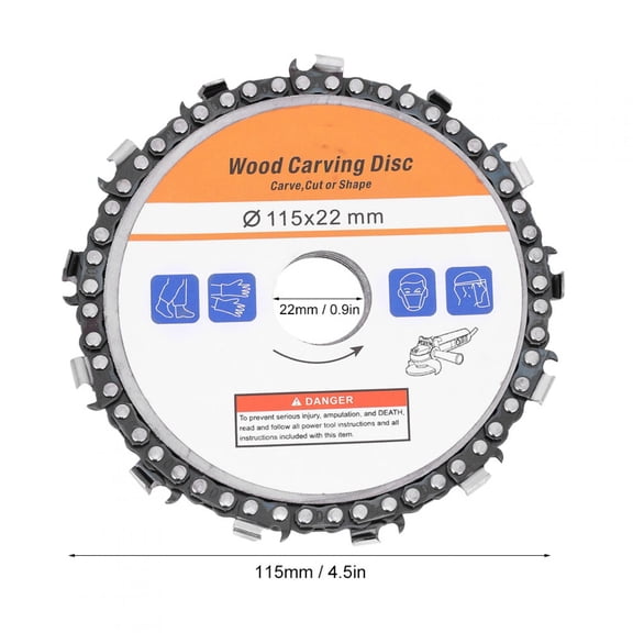 Tebru Saw Disc,4.5 Inch Angle Grinder Chain Saw Disc Woodworking Accessories For Wood Carving Cutting,Angle Grinder Accessories