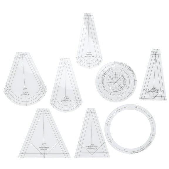 Tebru Sewing Supplies Sewing Accessories Quilting Rulers Multifunctional Transparent Acrylic Sewing Templates Sets For