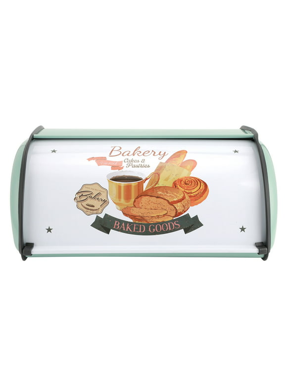 Tebru Storage Supply Bread Case, Pastry Box, Iron Retro Large‑capacity Pastry Shop For Kitchen Counter