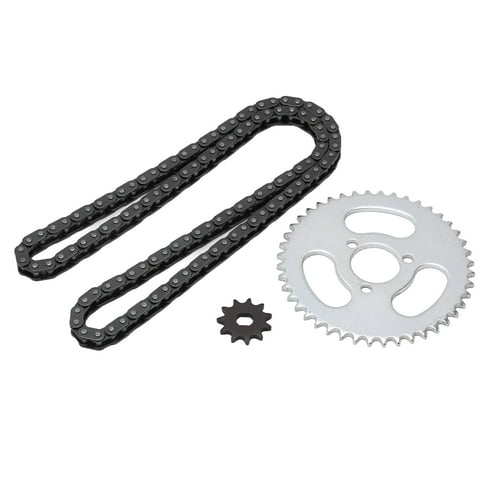 Tebru T8F Chain Sprocket Kit,T8F Front And Rear Sprocket Chain Replacement High Power T8F Gear Chain Set For Modified Karts ATVs And Mini Motorcycles,T8F Front And Rear Sprocket Chain