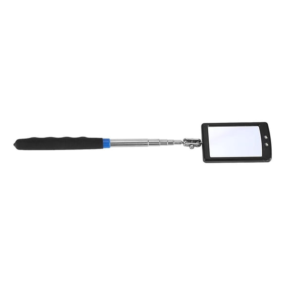 Tebru Telescoping Inspection Mirror, Vehicle Inspection Mirror, Telescoping LED Lighted Flexible Adjustable Inspection Mirror 360 Degree Swivel Extend Tool