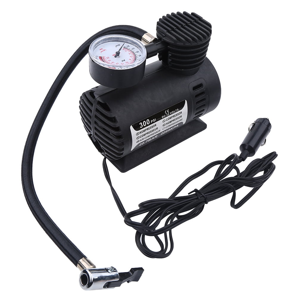 Tebru Tire Infaltor Pump, Portable Mini Air Compressor Electric Tire Infaltor Pump 12 Volt Car 300 PSI, Air Compressor