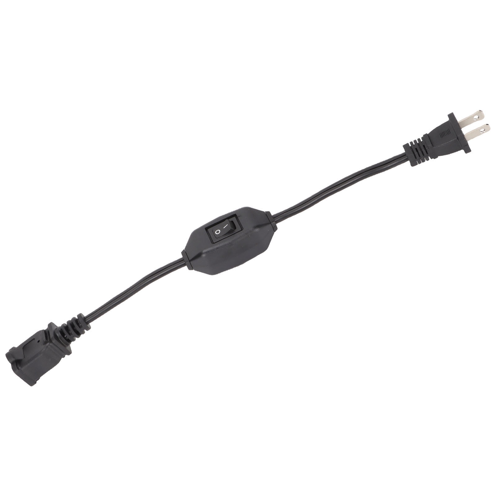 Tebru US Power Extension Cord with On Off Switch US AC 2 Prong Male Female Power Cable for 1‑15P Male to 1‑15R Female Plug,Power Extension Cord,2 Prong Polarized Extension Cord with Switch