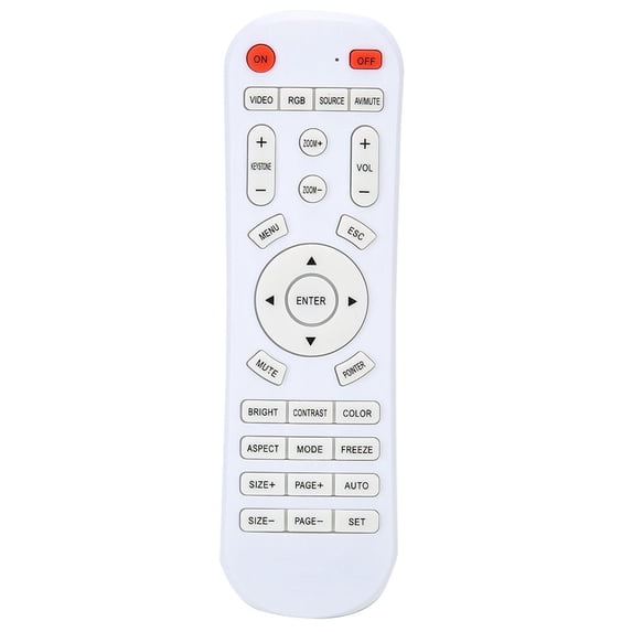 Tebru Universal Projector Remote,White Universal Remote Control Controller For Projector,remote Conrol
