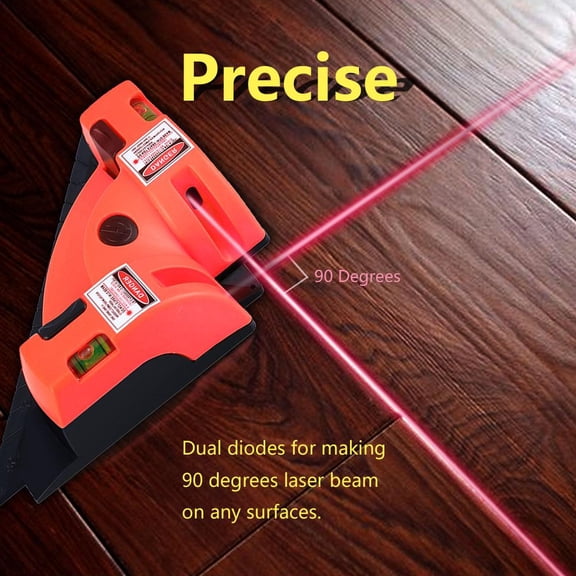 Tebru Vertical Level, 90 Degree Right Angle Vertical Horizontal Laser Line Projection Level Alignment Layout Tool, Horizontal Level
