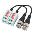 thumbnail image 1 of Tebru Video Transceiver, Home Surveillance Accessory, 2pcs Portable HD-CVI/HDVI/AHD Passive Video Balun Transceiver Cable Twisted Transmitter for Cam, 1 of 8