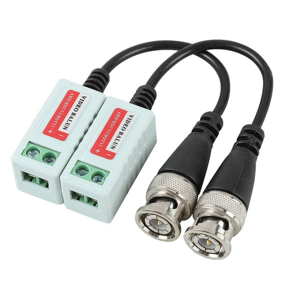 Tebru Video Transceiver, Home Surveillance Accessory, 2pcs Portable HD-CVI/HDVI/AHD Passive Video Balun Transceiver Cable Twisted Transmitter for Cam