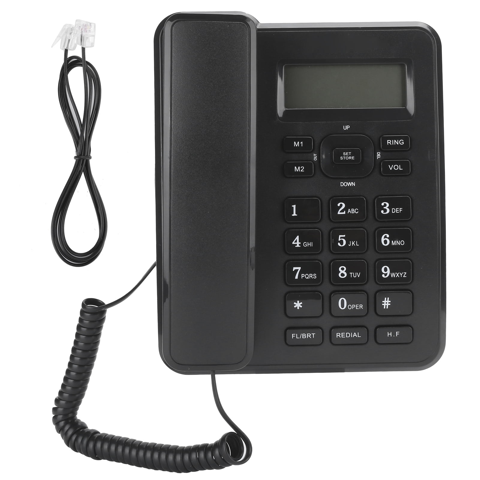 Tebru Voip 'fxo Voip' KXT6001CID Fixed Telephone Home Wired Landline Business Office Corded Desk Phone ABS