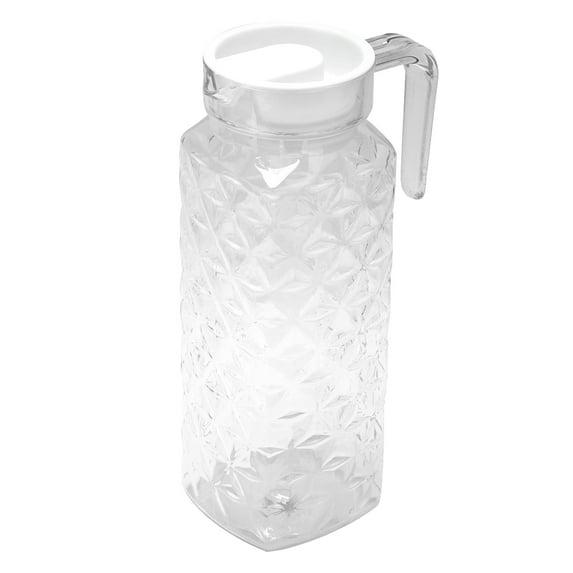 Tebru Water Pitcher With Lid, Exquisite Heat Resistant Acrylic Fall Resistance Tea Pitcher, Kitchen Pattern Tea For Beverages