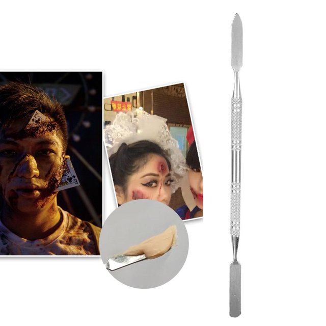 "Tebru Wax Spatula, Stainless Steel DoubleEnded Scar Wax Spatula