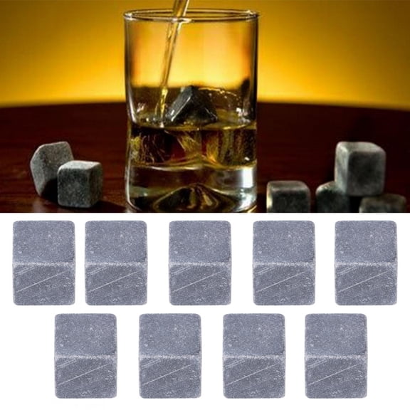 Tebru Wine Ice Stones,9pcs Whiskey Stones Sipping Ice Cooler Reusable Wine Drinks Cooler Wine Ice Stones,Wine Drinks Cooler Cubes