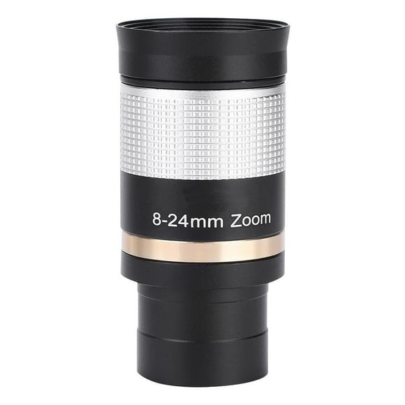Tebru Zoom Telescope Eyepiece, 1.25 Eyepiece, 1.25in 8-24mm Zoom Eyepiece Multi Coated Optic Lens for Telescope