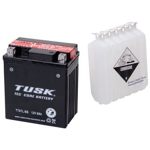 Tec-Core Battery with Acid TTX7L-BS Maintenance-Free for Honda Nighthawk CB250 2002-2008