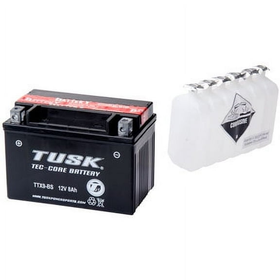 Tec-Core Battery with Acid TTX9BS Maintenance-Free for Honda TRX 400EX 1999-2008