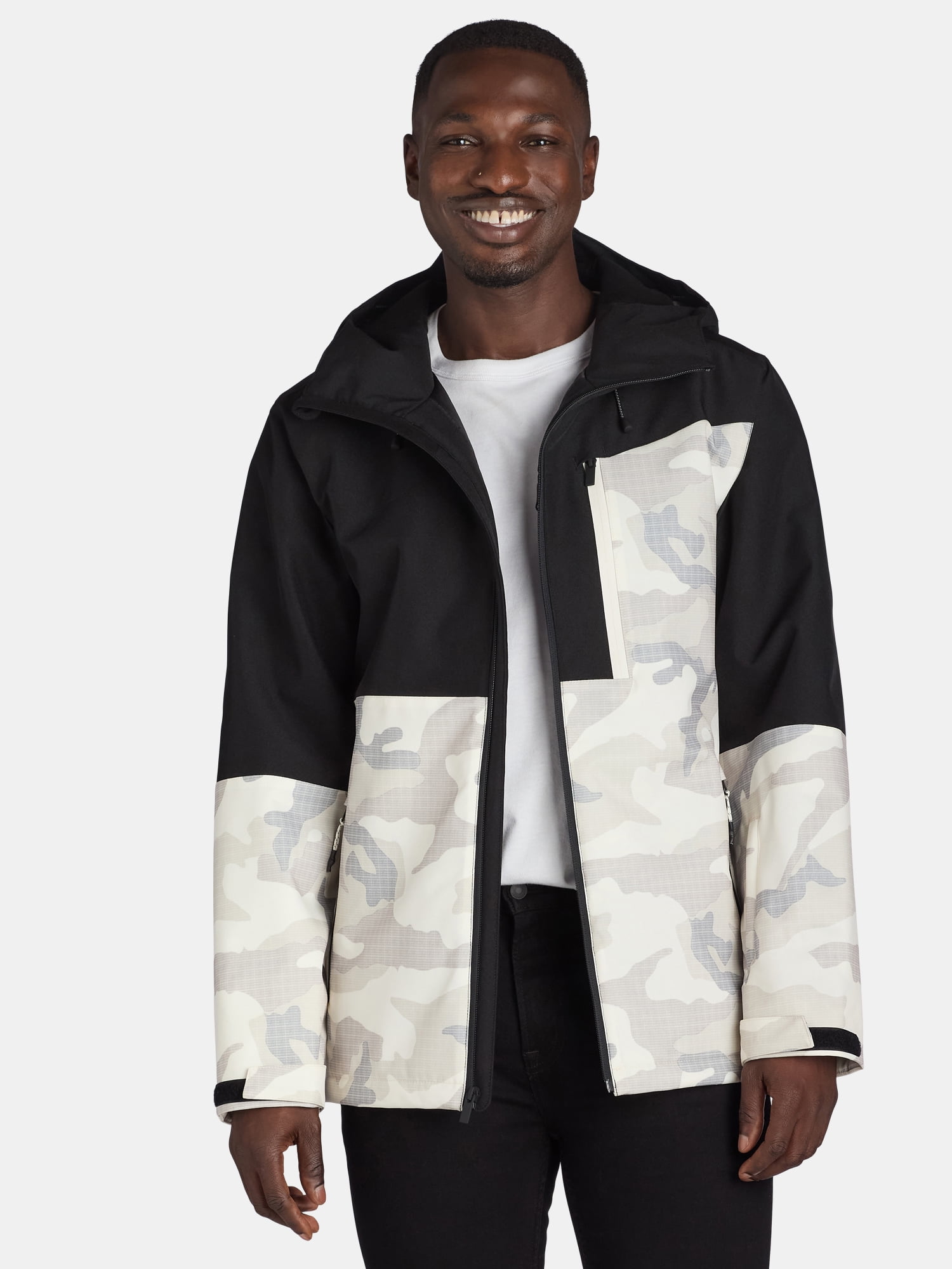 Tec-One Men’s Colorblock Ski Snowboard Hooded Jacket, Heavyweight, Sizes S-2XL