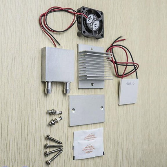 Tec1 12706 Thermoelectric Peltier Water Cooler Cooling Module With Fan and Thermal Grease Diy Kit for Semiconductor Use