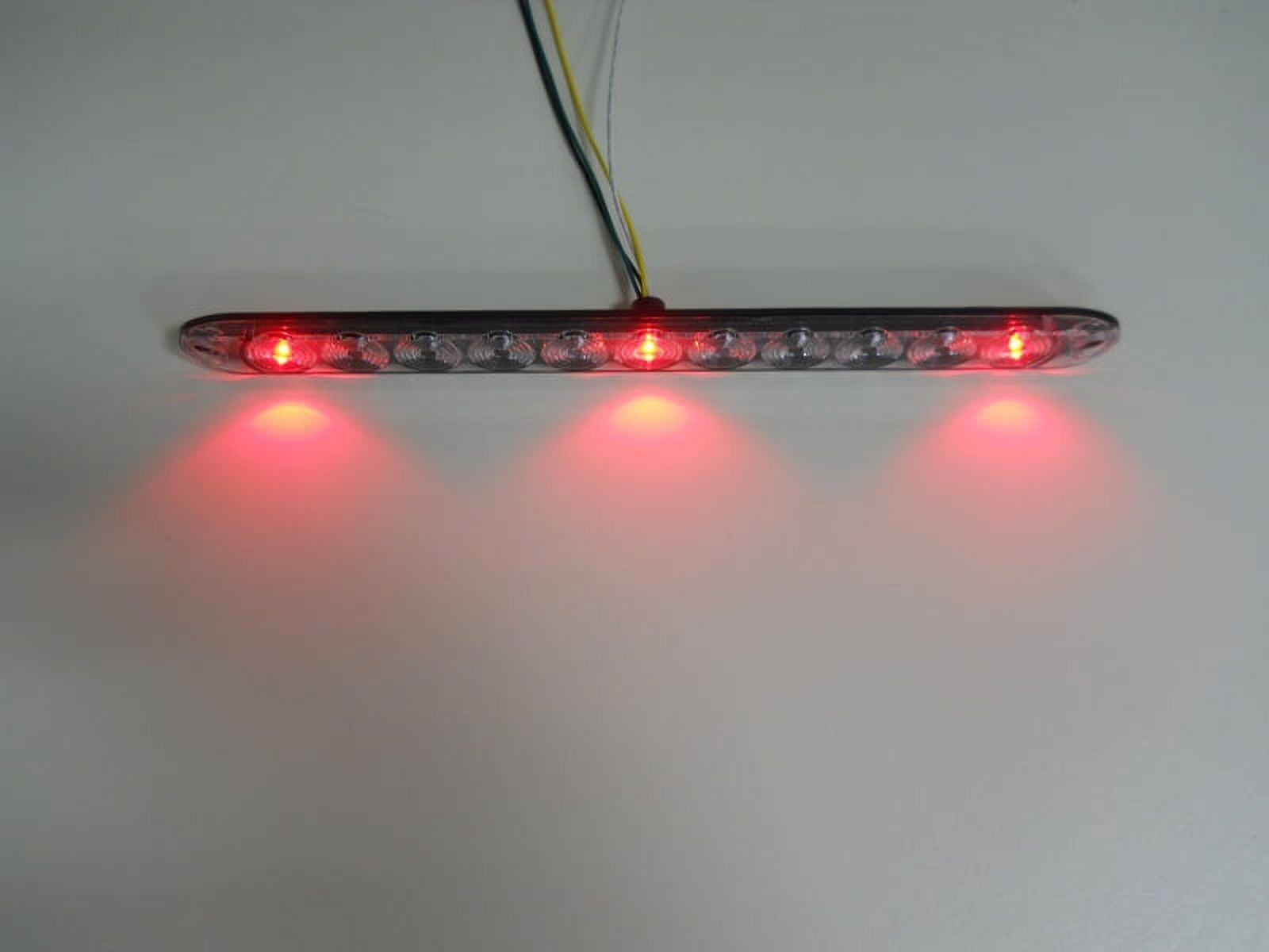 TecNiq Red Clear HI Mount Center ID Bar 11 LED Stop Light Trailer Truck