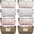 thumbnail image 1 of Floral Style Canvas Pencil Cases, 8 Count, 1 of 7