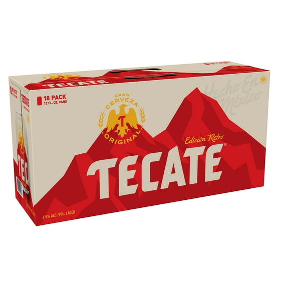 Tecate Original Mexican Lager Beer, 18 Pack, 12 fl oz Cans