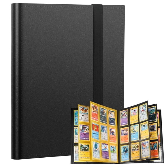Tecfino Card Binder 9 Pocket Trading Collection Binder For 432 Cards Side-Loading Binder For Baseball Football Sports Play Cards