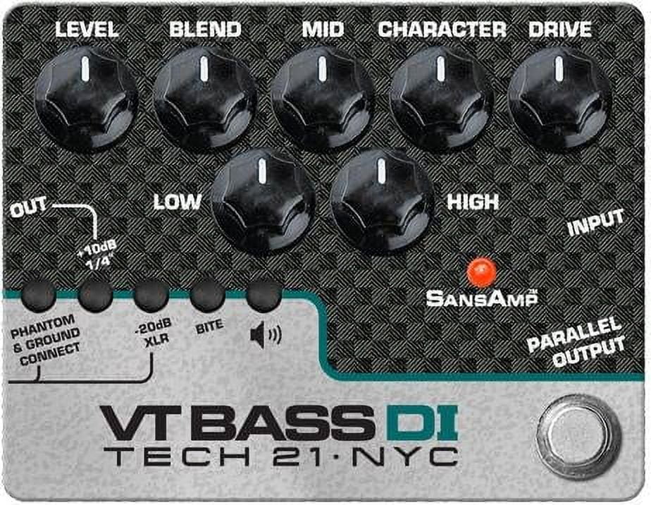 Tech 21 SansAmp VT Bass DI Bass Effect Pedal - Walmart.com
