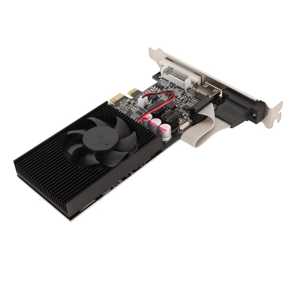 Tech Accessories Single Fan Graphics Card, 48 Unified Shaders 2GB GDDR3 Graphics Card Plug and Use for PC Computer