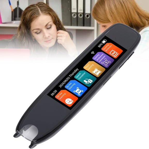 Tech Accessories Tech Accessories Translator Pen, OCR Digital Pen Reader ABS 3.69 Inch IPS Touch Screen for Sturdy