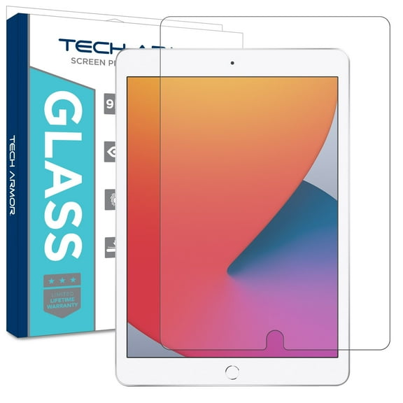 Tech Armor Ballistic Glass Screen Protector Designed for New Apple iPad 10.2 Inch 2021, 2020 and 2019 Tempered Glass 1 Pack