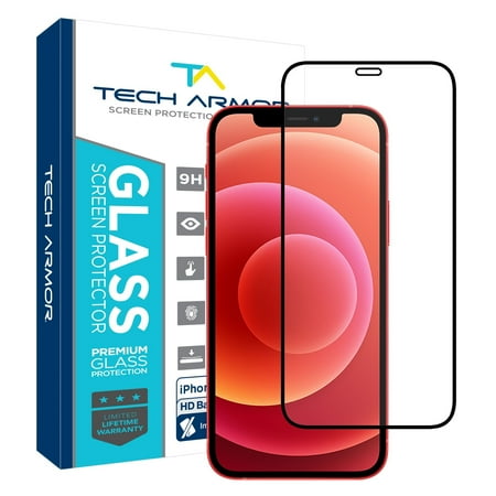 Tech Armor Edge to Edge Glass Screen Protector Designed for Apple iPhone 12 mini 5.4 Inch 1 Pack Tempered Glass Full Protection 2020
