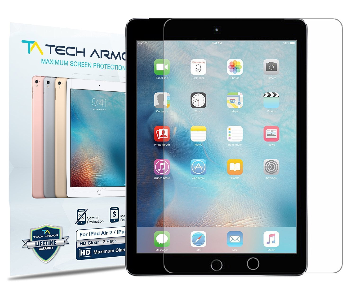 Tech Armor HD Clear Film Screen Protector Designed for Apple iPad Air 9