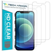 Tech Armor HD Clear Film Screen Protector Designed for Apple iPhone 12 and iPhone 12 Pro 6.1 Inch 4 Pack 2020