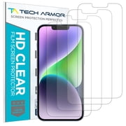 Tech Armor 4 Pack HD Clear Film Screen Protector Compatible for Apple NEW iPhone 14 Plus 2022 and iPhone 13 Pro Max 2021 5G 6.7 Inch