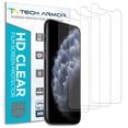 thumbnail image 1 of Tech Armor HD Clear Plastic Film Screen Protector NOT Glass for New 2019 Apple iPhone 11 Pro Max/iPhone XS MAX - Case-Friendly, Scratch Resistant [4-Pack], 1 of 7