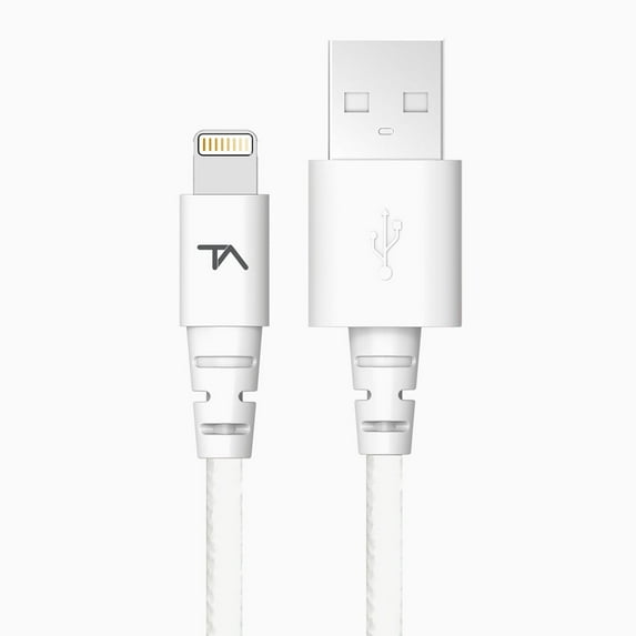 Tech Armor Lightning Cable to USB A - 2FT Space Grey - Tough Extra-Strong Jacket - Sync/Charge iPhone & iPad