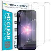 Tech Armor Matte Anti-Glare/Anti-Fingerprint Film Screen Protector Compatible for Apple NEW iPhone 17e, iPhone 16e, 14, 13 and iPhone 13 Pro 6.1 Inch 3 Pack
