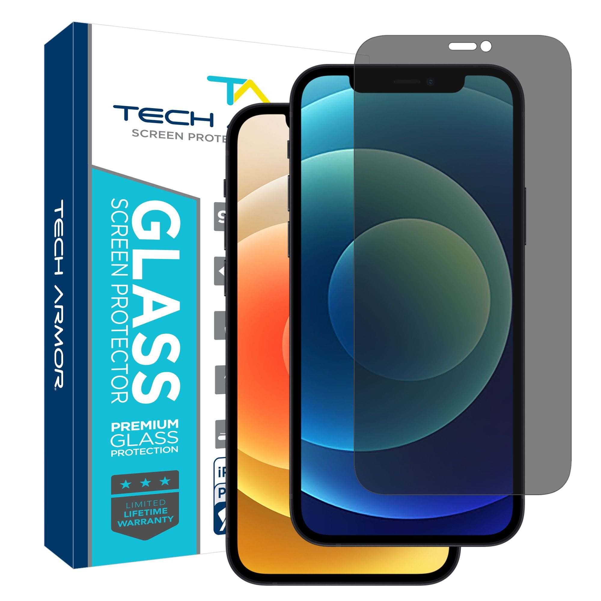 Tech Armor Privacy Ballistic Glass Screen Protector Designed for Apple ...