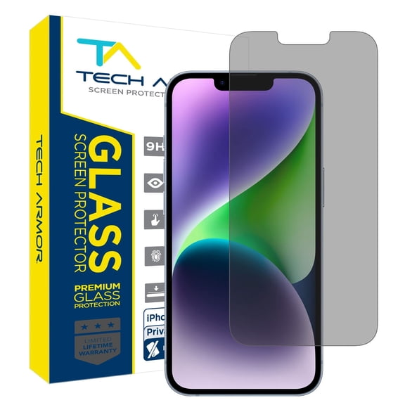 Tech Armor Privacy Screen Protector for iPhone 14 Plus/13 Pro Max [1 Pack], Anti-Spy, Glass [6.7"]
