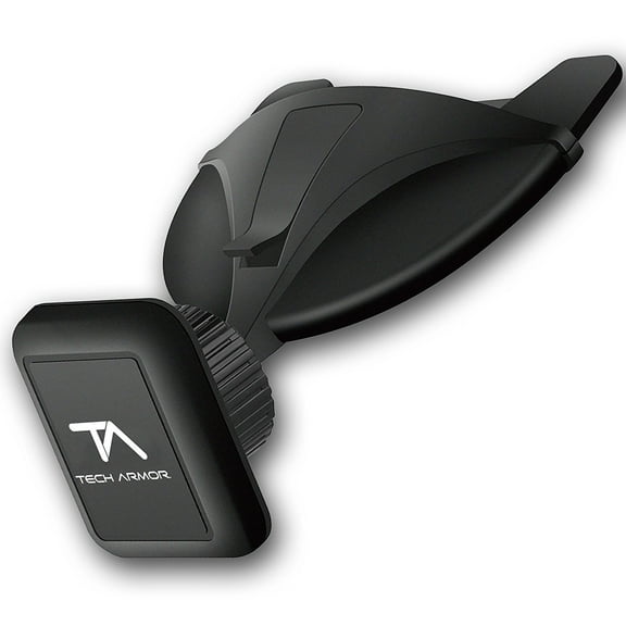 Tech Armor Universal Magnetic CD Slot Car Mount, One Touch Quick Snap, for iPhone, Galaxy, Google, LG and More - Black