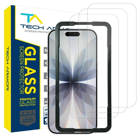 Tech Armor Screen Protector Glass For iPhone 17 Ballistic Tempered Glass 6.3 Inch 3 Pack
