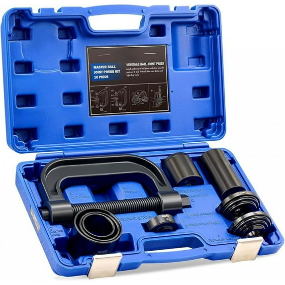 Tech Ball Joint Press Kit, Heavy Duty Ball Joint Removal Tool Kit with 4x4 Adapters, for Most 2WD and 4WD Cars and Light Trucks