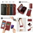 thumbnail image 1 of Tech Circle iPhone 12 Pro Max Wallet Case with Card Slot Premium Soft PU Leather Zipper Flip Folio Wallet with Wrist Strap Protective for iPhone 12 Pro Max Case,Red, 1 of 9