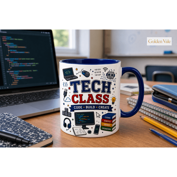 Tech Class Mug for Coding, Robotics & STEM Teacher Gift