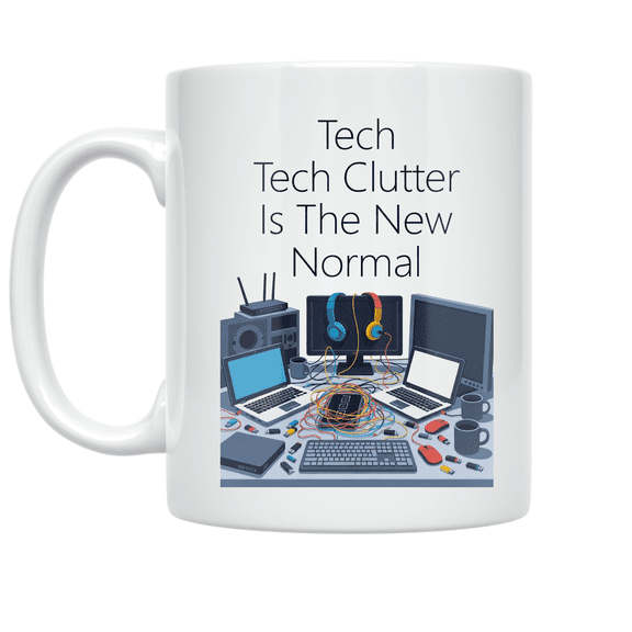 Tech Clutter Is The New Normal - Tech Gadget Enthusiast - 11 oz Ceramic Coffee Mug